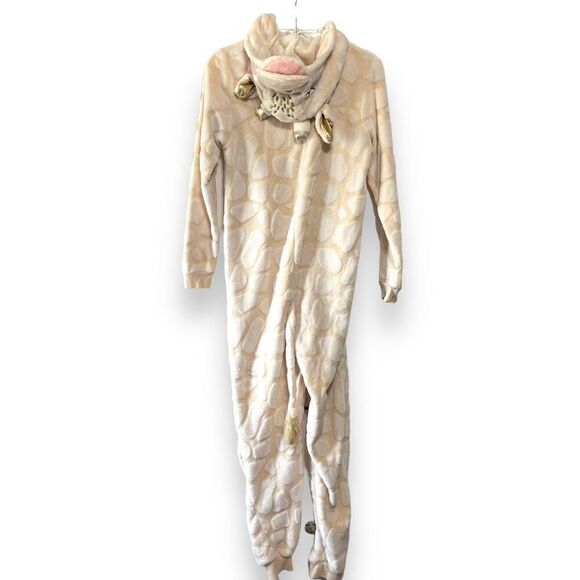 Secret Treasures Women's Faux Fur Giraffe Union Suit Sleepwear Cream Medium - Picture 2 of 9